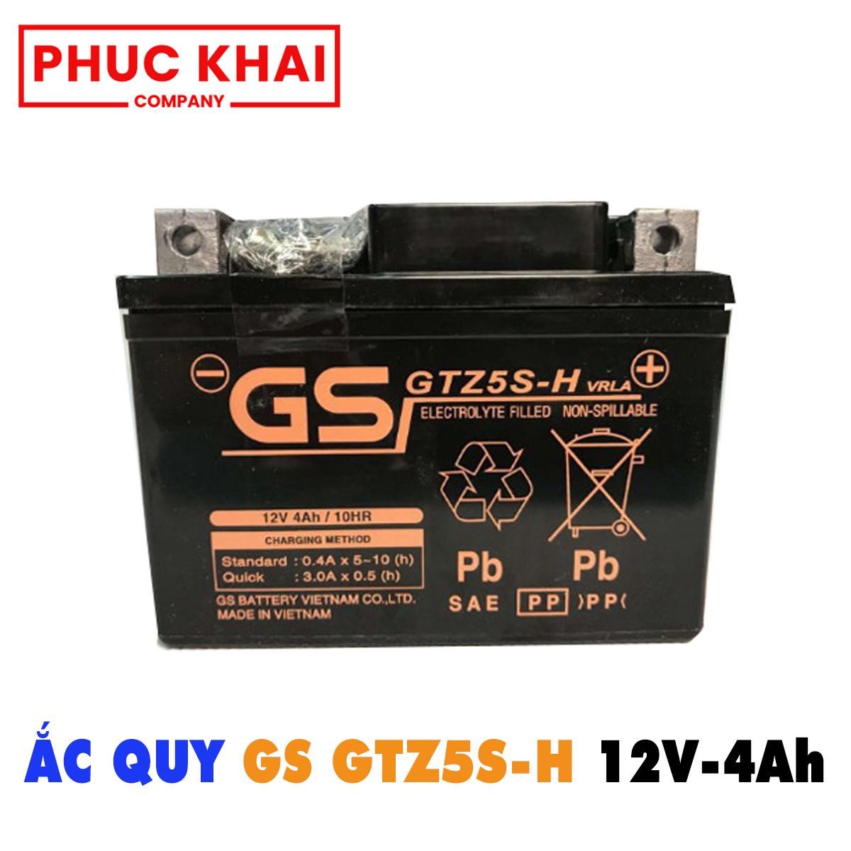 Bình ắc quy GS GTZ5S-H (12V-4Ah)