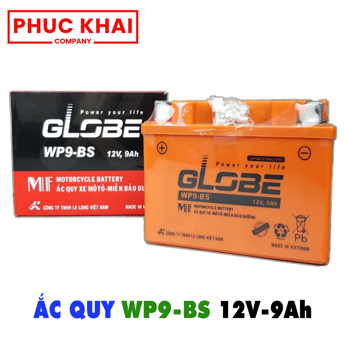 Bình ắc quy Globe WP9-BS (12V – 9AH)