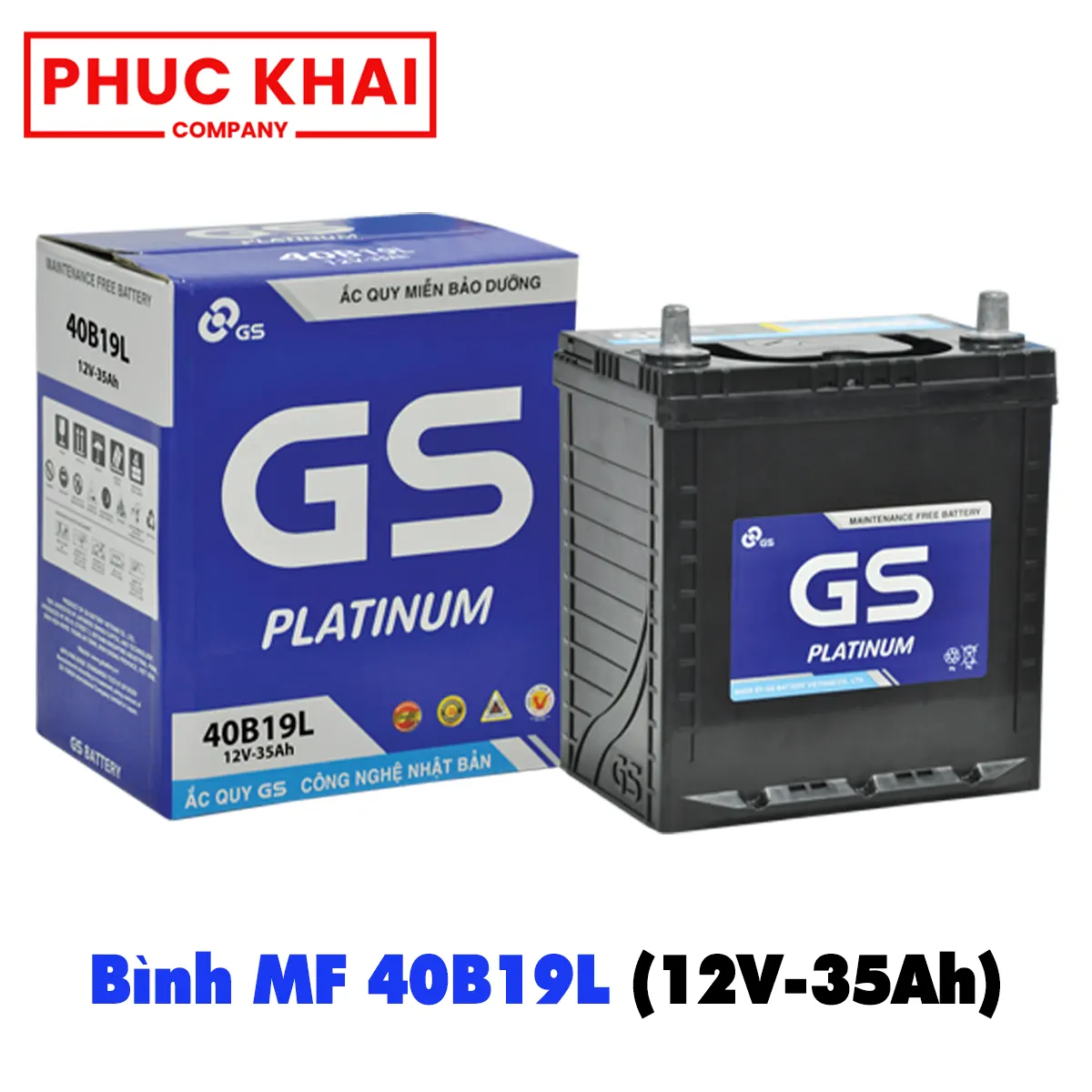 Ắc Quy GS MF 40B19L (12V 35Ah)