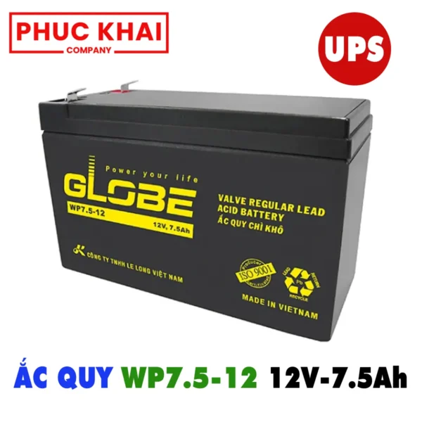 Ắc quy Globe WP7.5-12 (12V 7.5Ah)