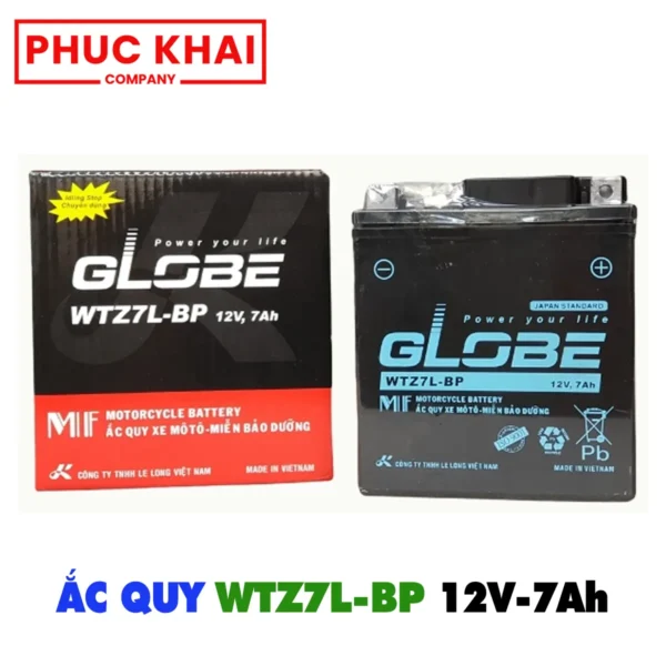 Bình ắc quy Globe WTZ7L-BP (12V – 7AH)