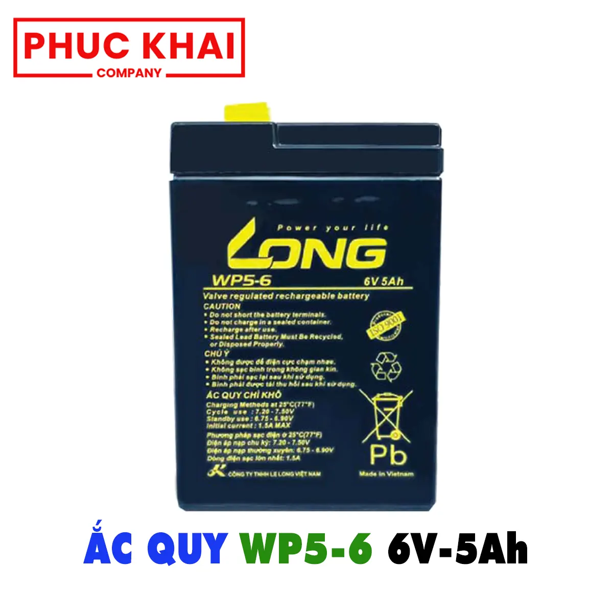 Ắc Quy Long WP5-6 (6V – 5Ah)